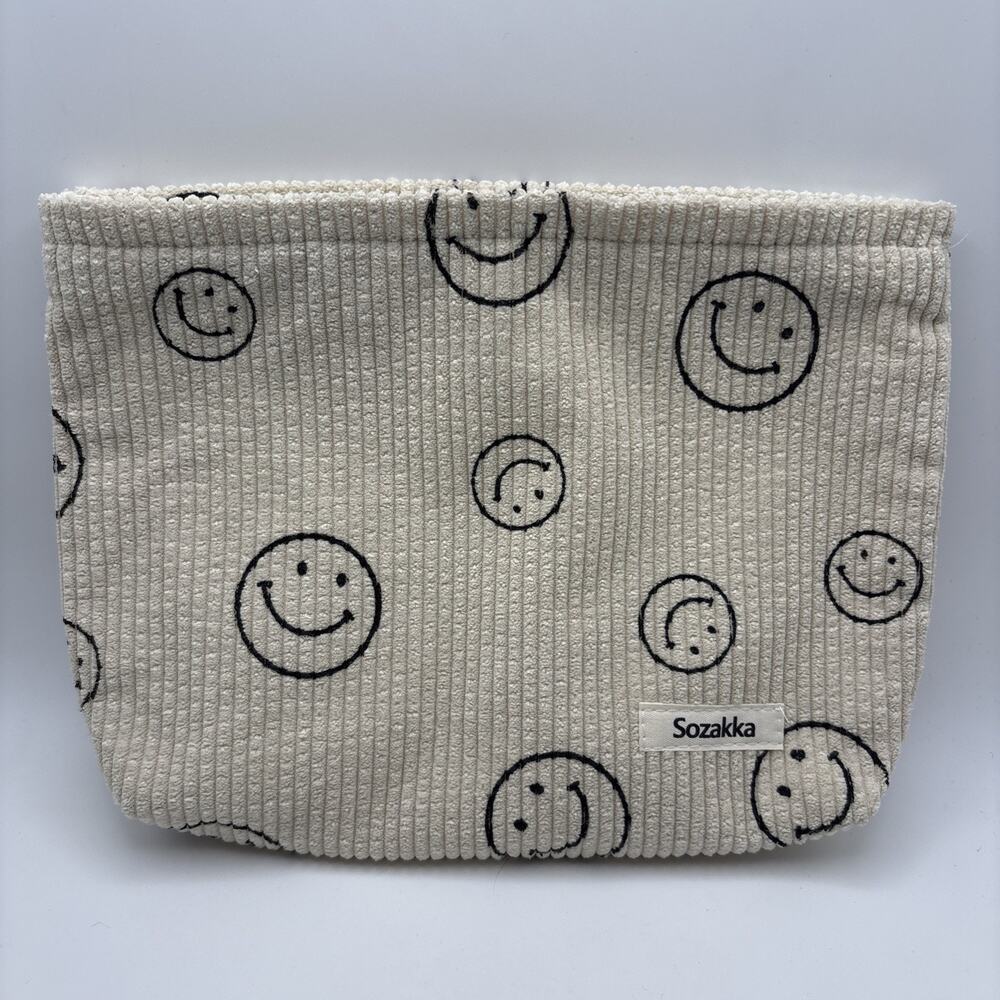 Cosmetic Bags for Women - Corduroy Cosmetic Bag Aesthetic Women Handbags Purses